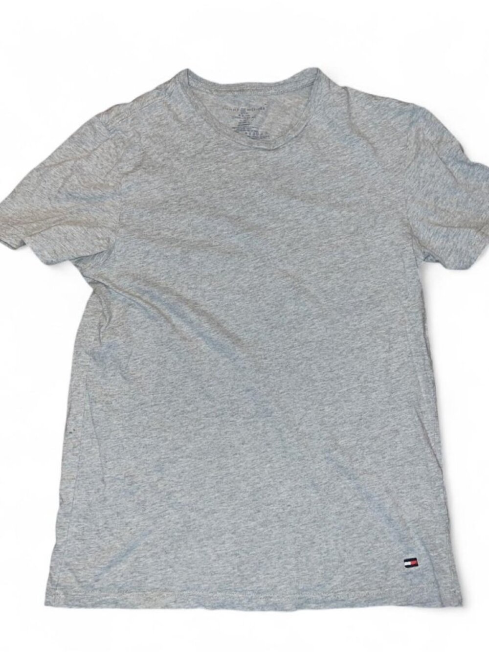 Tommy Hilfiger T-Shirt Women's Gray Cotton Logo Preppy Y2K M - Picture 2 of 4